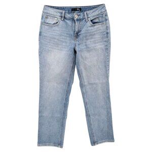 1822 Denim Ankle Jeans Womens Blue Light Wash Cotton Stretch Distressed Size 8
